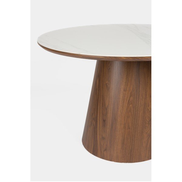 Okrúhly jedálenský stôl s doskou z kameňa ø 115 cm Almira – White Label-image-3