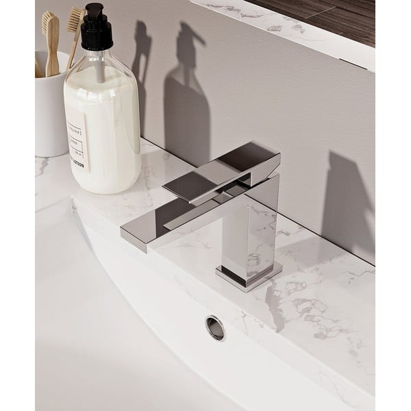 Stojančeková umývadlová batéria v lesklej striebornej farbe Latus – Sapho-image-1