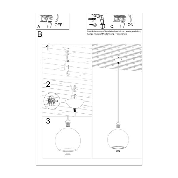 Žlté stropné svietidlo Sollux Bilbao-image-4