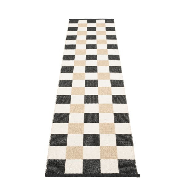 Čierno-krémový vnútorný a vonkajší behúň 70x300 cm Pix Black Vanilla – Pappelina