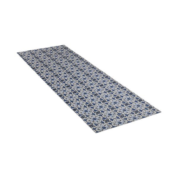 Bielo-modrá plastová kúpeľňová predložka 65x200 cm Murcia – Wenko-image-2