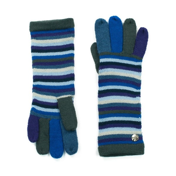 Modré pruhované dámske rukavice Art of Polo Greta