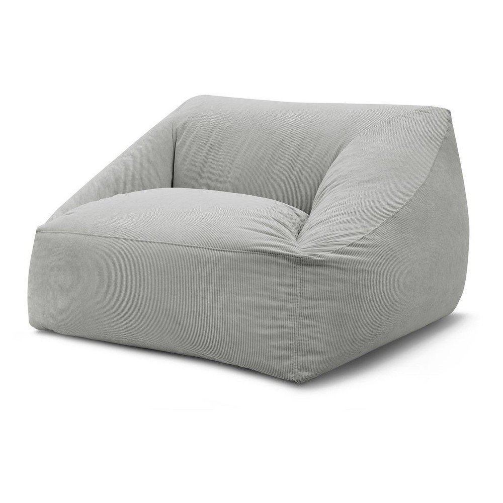 Svetlosivý menčestrový sedací vak Lilibet – Bobochic Paris