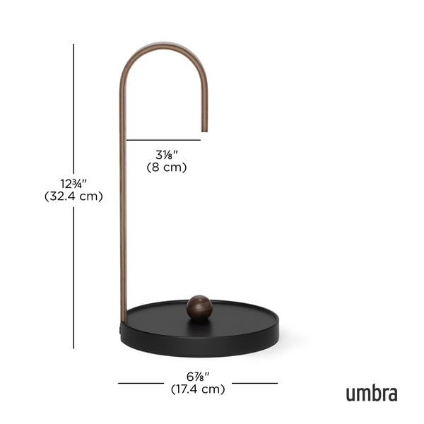 Čierny drevený stojan na papierové utierky ø 17 cm Bellwood – Umbra-image-4