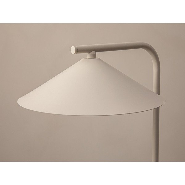 Krémovobiela kovová stojacia lampa (výška  160 cm) Nocte – Micadoni -image-2