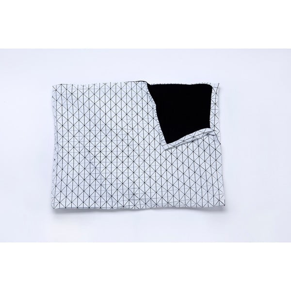 Čierno-biela deka Mikabarr Folding, 180 x 160 cm
