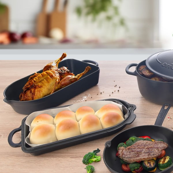 Liatinový pekáč 22x42,5 cm LITINA SMALT – Orion-image-3