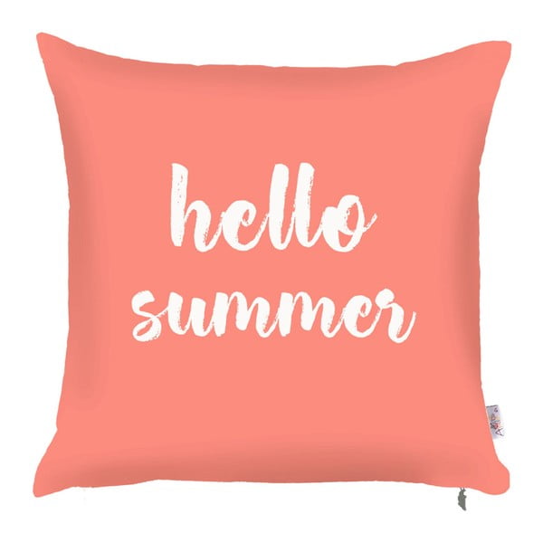 Obliečka na vankúš Mike & Co. NEW YORK Coral Hello Summer, 43 × 43 cm