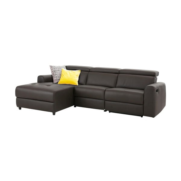 Tmavohnedá kožená rohová pohovka (ľavý roh) Capena – Støraa-image-2