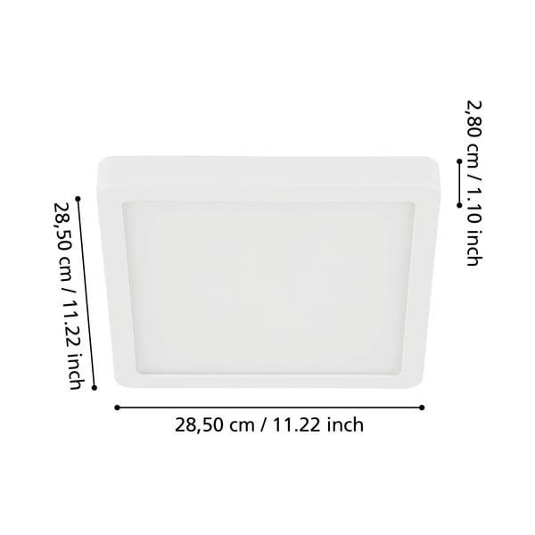 Biele LED stropné svietidlo 28,5x28,5 cm FUEVA 5 – EGLO-image-2