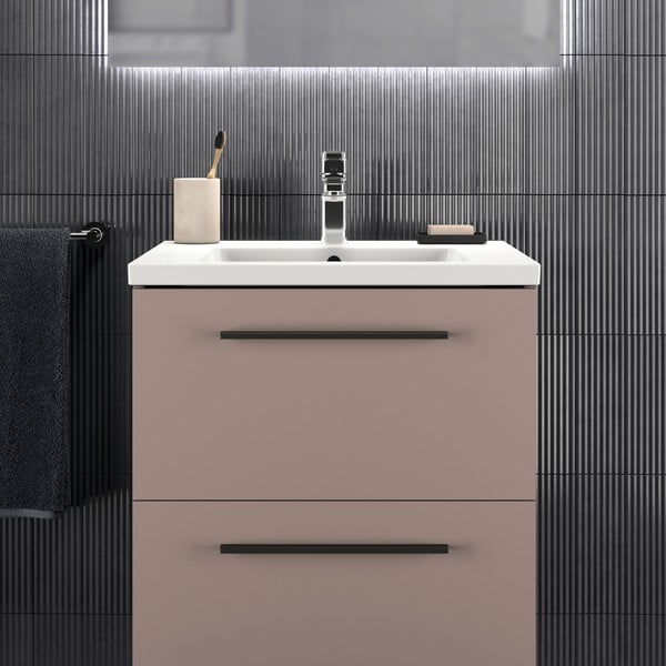 Sivobéžová závesná skrinka pod umývadlo 60x63 cm i.Life B – Ideal Standard-image-1