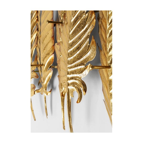 Kovový nástenný vešiak v zlatej farbe Kare Design Leaf, šírka 86 cm-image-2