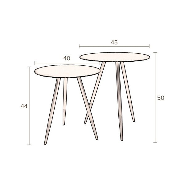 Súprava 2 odkladacích stolíkov Dutchbone Stalwart-image-1