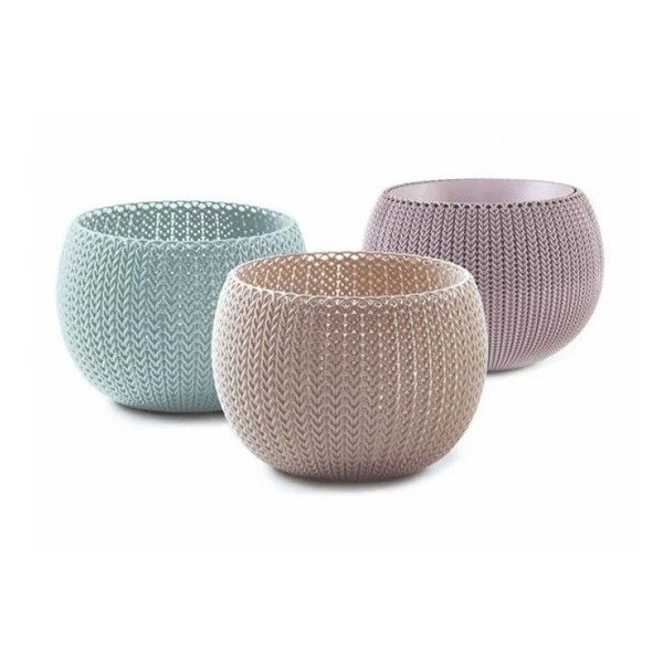Plastové kvetináče v súprave 3 ks ø 15 cm Cozy – Keter