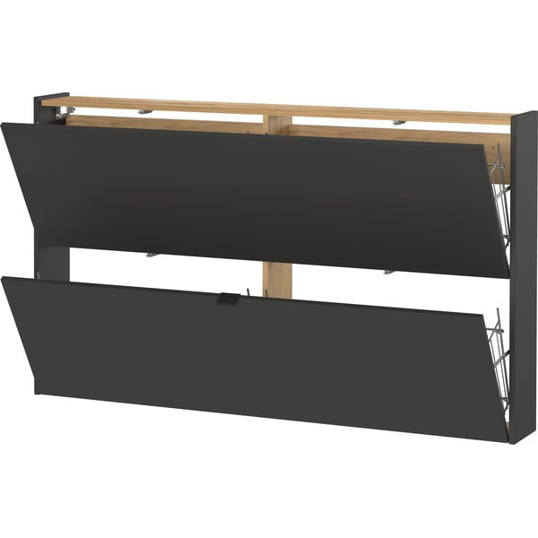 Antracitová výklopná skrinka na topánky Ameca – Germania-image-2