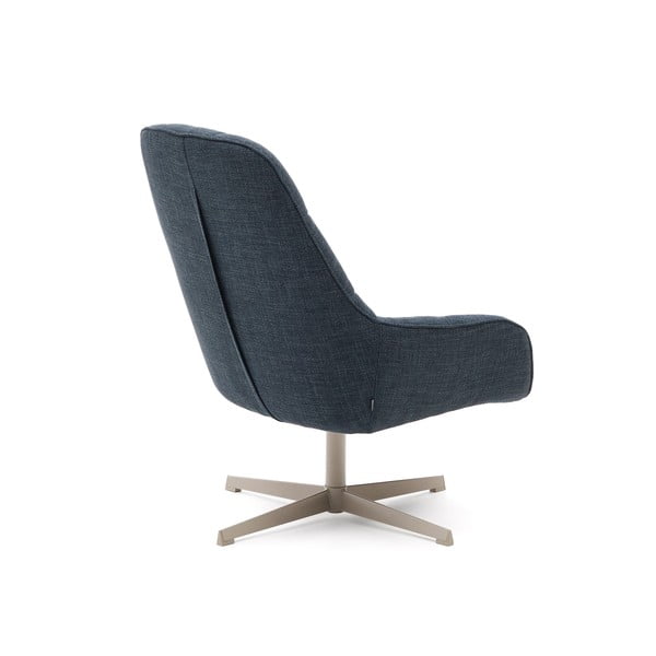 Otočné kreslo sivomodré Jaspe – Kave Home-image-4