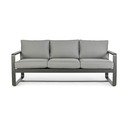 Sivá hliníková záhradná pohovka Merrigan   – Bizzotto