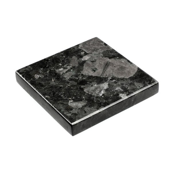 Čierny žulový podnos RGE Black Crystal, 15 x 15 cm