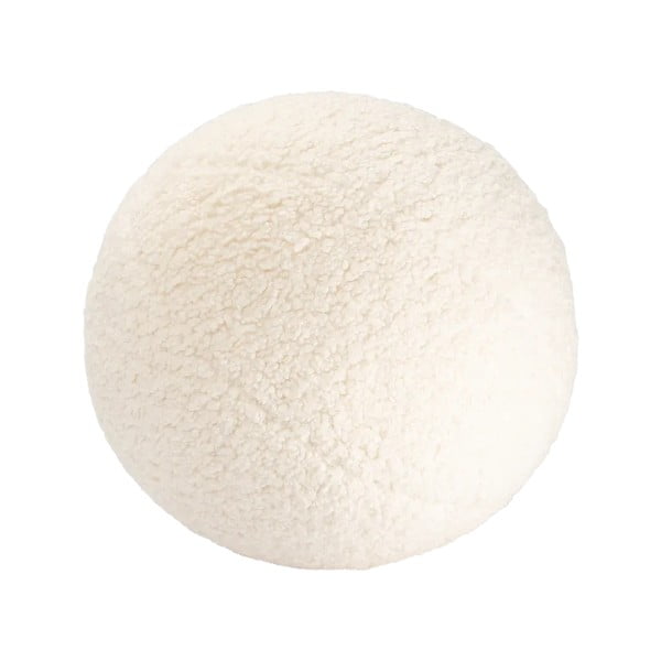 Krémový detský pohovkový vankúš z textílie buklé Ball – Wigiwama