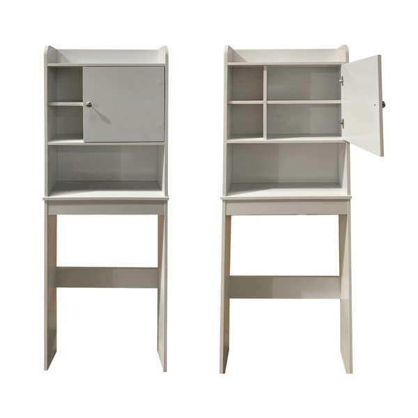 Biela vysoká skrinka nad práčku/WC 58x173 cm Laundry – Tomasucci-image-3