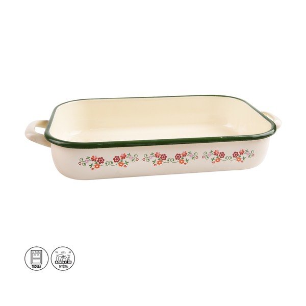 Smaltovaný pekáč Orion Roba, 37,5 × 24,5 cm-image-1