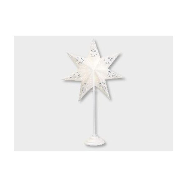 Biela svietiaca hviezda so stojanom Best Season Diamond Mini Star, 55 cm
