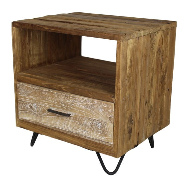 Nočný stolík z teakového dreva HSM Collection Baliaga