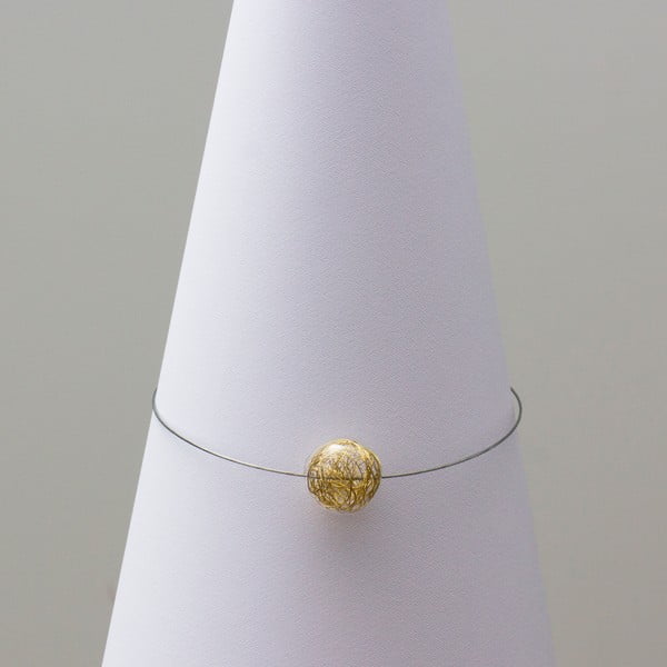 Sklenený náhrdelník ko-ra-le Wired, zlatý