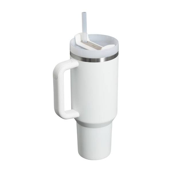 Biela termoska so slamkou z nehrdzavejúcej ocele 1,18 l Quencher H2.0 FlowState Tumbler Frost – Stanley-image-2
