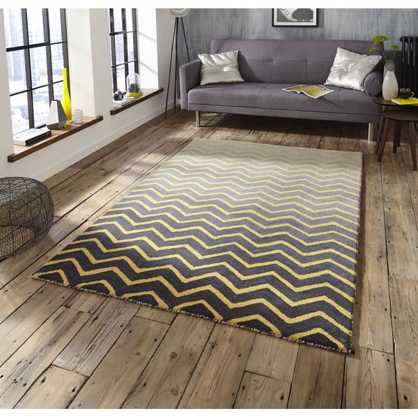 Sivo-žltý koberec Think Rugs Spectrum Grey Yellow, 120 x 170 cm
