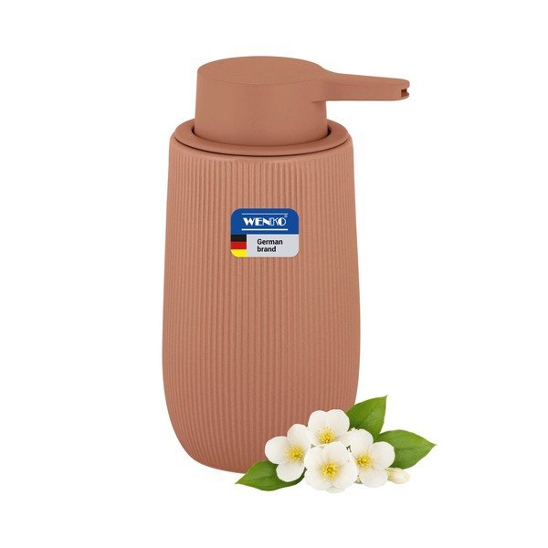 Hnedý plastový dávkovač mydla 400 ml Fablo – Wenko-image-3