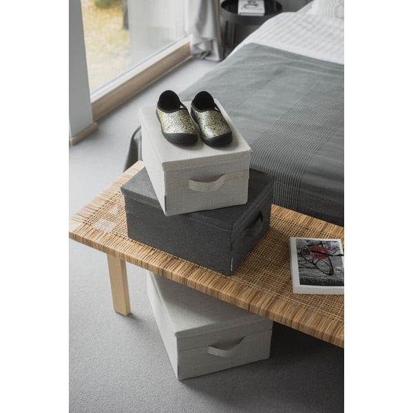 Béžový látkový úložný box s vekom 35x26x19 cm Soft Storage – Bigso-image-4