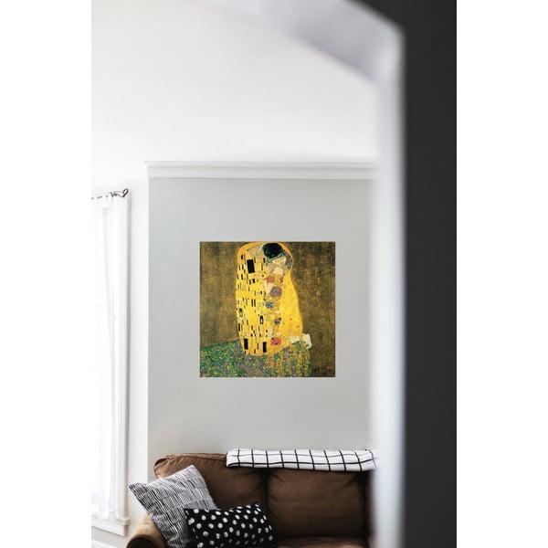 Reprodukcia obrazu Gustav Klimt The Kiss, 50 × 50 cm-image-1