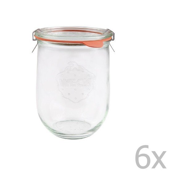 Sada 6 zaváracích pohárov Weck Tulpe, 1062 ml