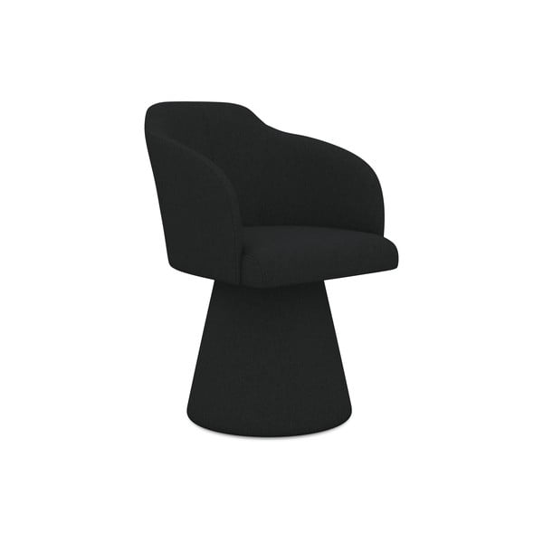 Čierne čalúnené jedálenské kreslo Kanoa – Makamii