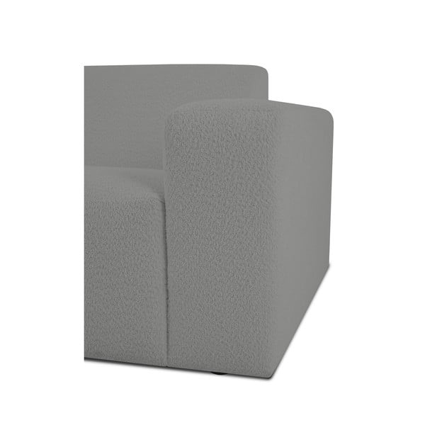 Sivá rohová pohovka z textílie buklé (ľavý roh) Roxy – Scandic-image-3