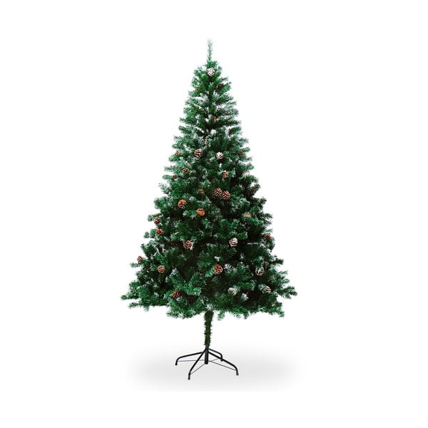 Umelý vianočný stromček so šiškami, výška 2,1 m