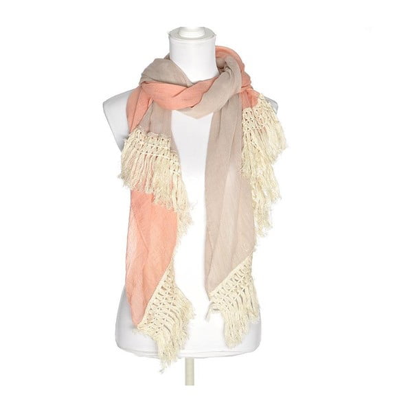 Šatka BLE Inart 70x180 cm, lososová