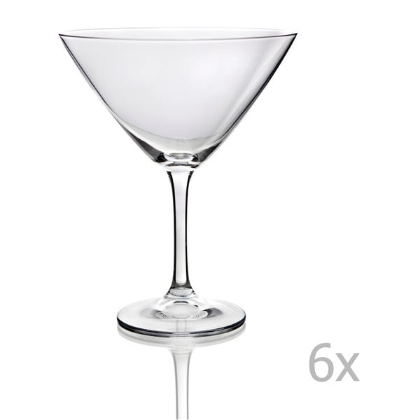 Sada 6 pohárov na martini Banquet Degustation