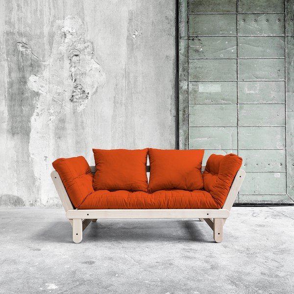 Rozkladacia pohovka Beat Beech/Orange
