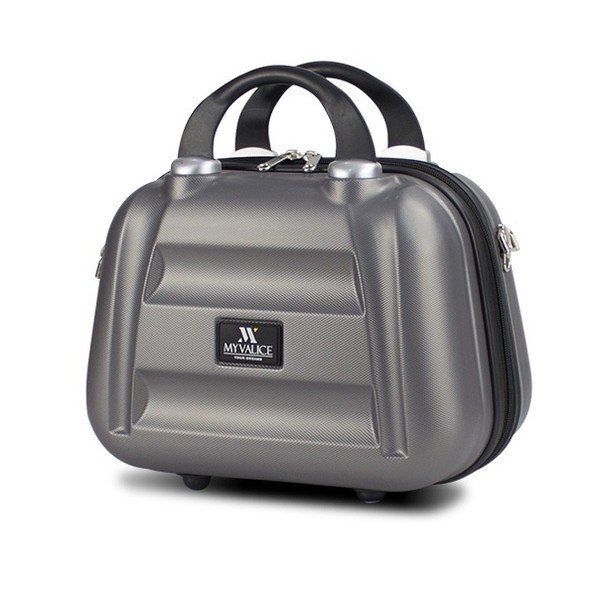 Sivý dámsky príručný cestovný kufrík My Valice SMART BAG LASSO Make Up & Hand Suitcase