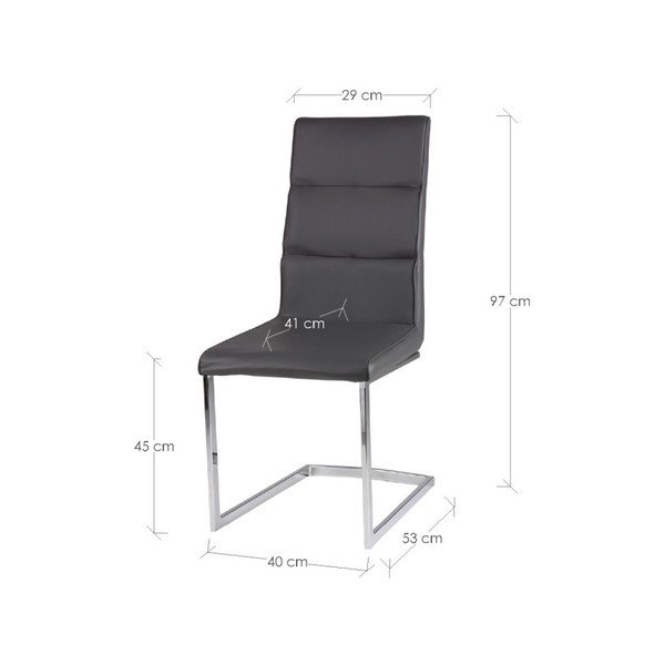Sada 2 sivých jedálenských stoličiek sømcasa Camile-image-2