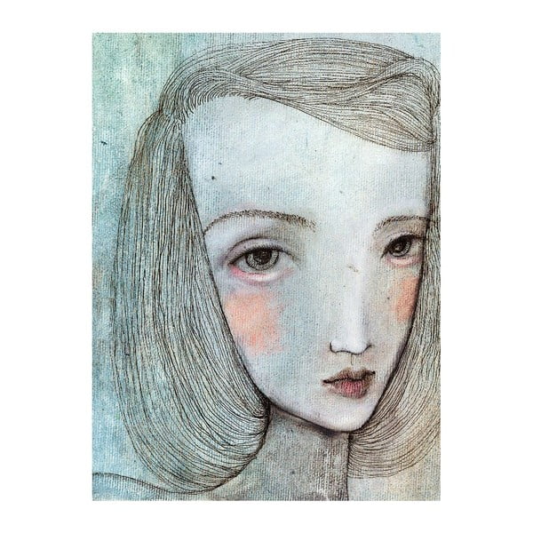 Autorský plagát od Lény Brauner Sivé dievča, 60x77 cm