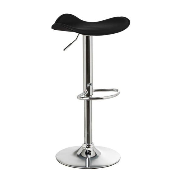 Čierne barové stoličky s nastaviteľnou výškou z imitácie kože v súprave 2 ks (výška sedadla 73 cm) – Casa Selección