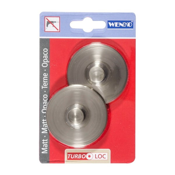 Sada 2 nástenných háčikov Wenko Turbo-Loc Matt-image-1