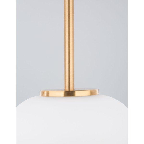 Biele/v mosadznej farbe sklenené závesné svietidlo ø 22 cm Lato – Nova Luce-image-3