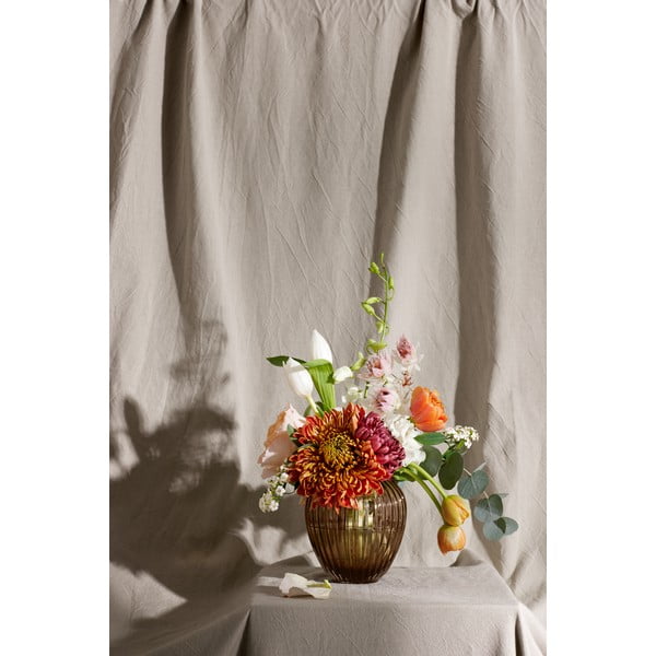 Hnedá sklenená váza Kähler Design Hammershøi, výška 14 cm-image-1