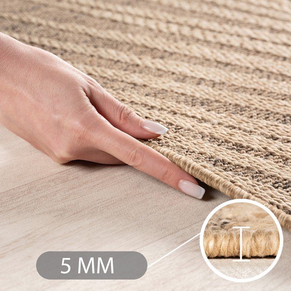 Hnedý okrúhly vnútorný a vonkajší koberec ø 80 cm Timber 1403 – Ayyildiz Carpets-image-3