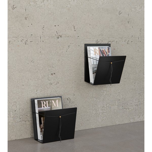 Kovový/z eko kože stojan na časopisy Bull M – LIND DNA-image-1