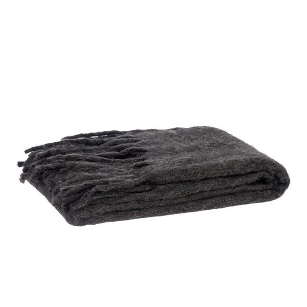 Prikrývka Fringes Grey, 125x150 cm